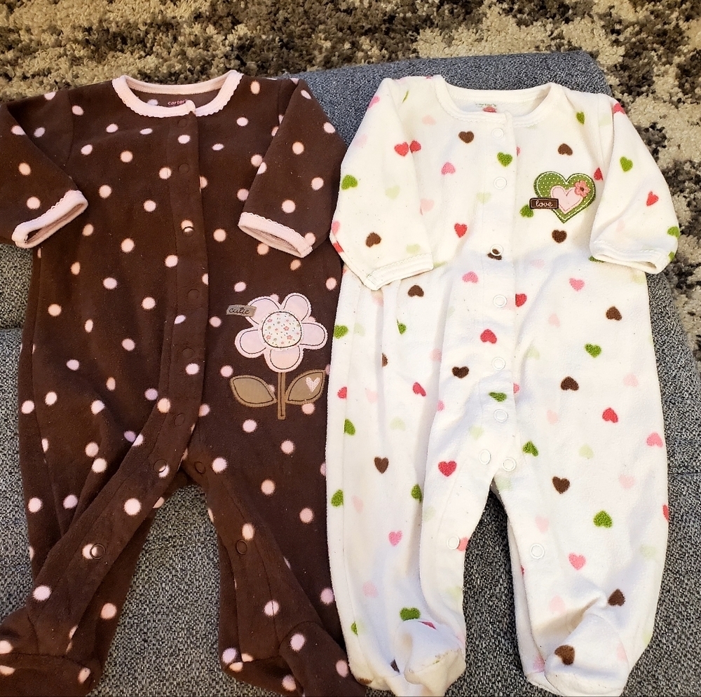 Carter's Soft Footsie Pjs 3 months